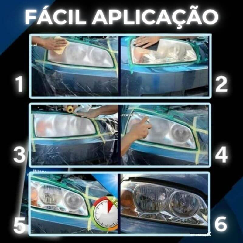 KIT de Reparação de Arranhões para Faróis de Automóveis - LensPro™