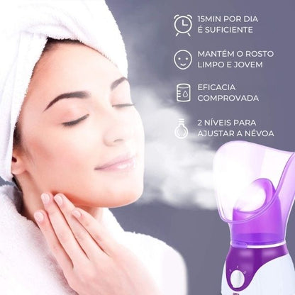 SAUNA FACIAL PORTÁTIL PARA LIMPEZA FACIAL E EFEITO REJUVENESCEDOR - PERFECT SKIN™