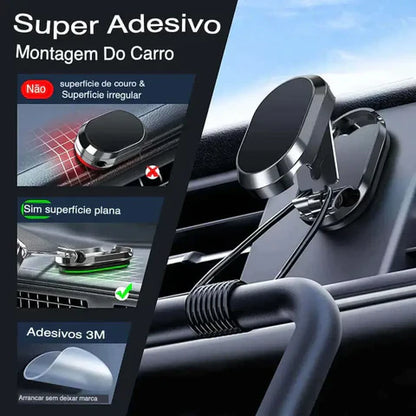 SUPORTE MAGNÉTICO PARA TELEFONE CELULAR PARA CARRO - SMART MAGNET™