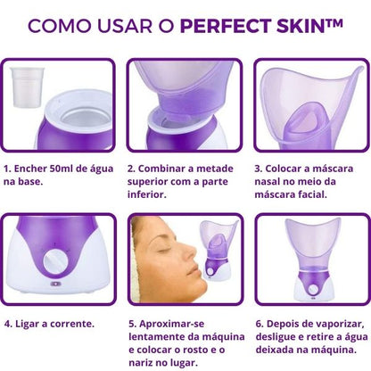 SAUNA FACIAL PORTÁTIL PARA LIMPEZA FACIAL E EFEITO REJUVENESCEDOR - PERFECT SKIN™