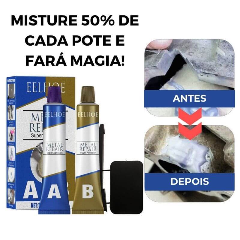 COLA MÁGICA PARA REPARAÇÃOES EM METAIS - METALFIX™