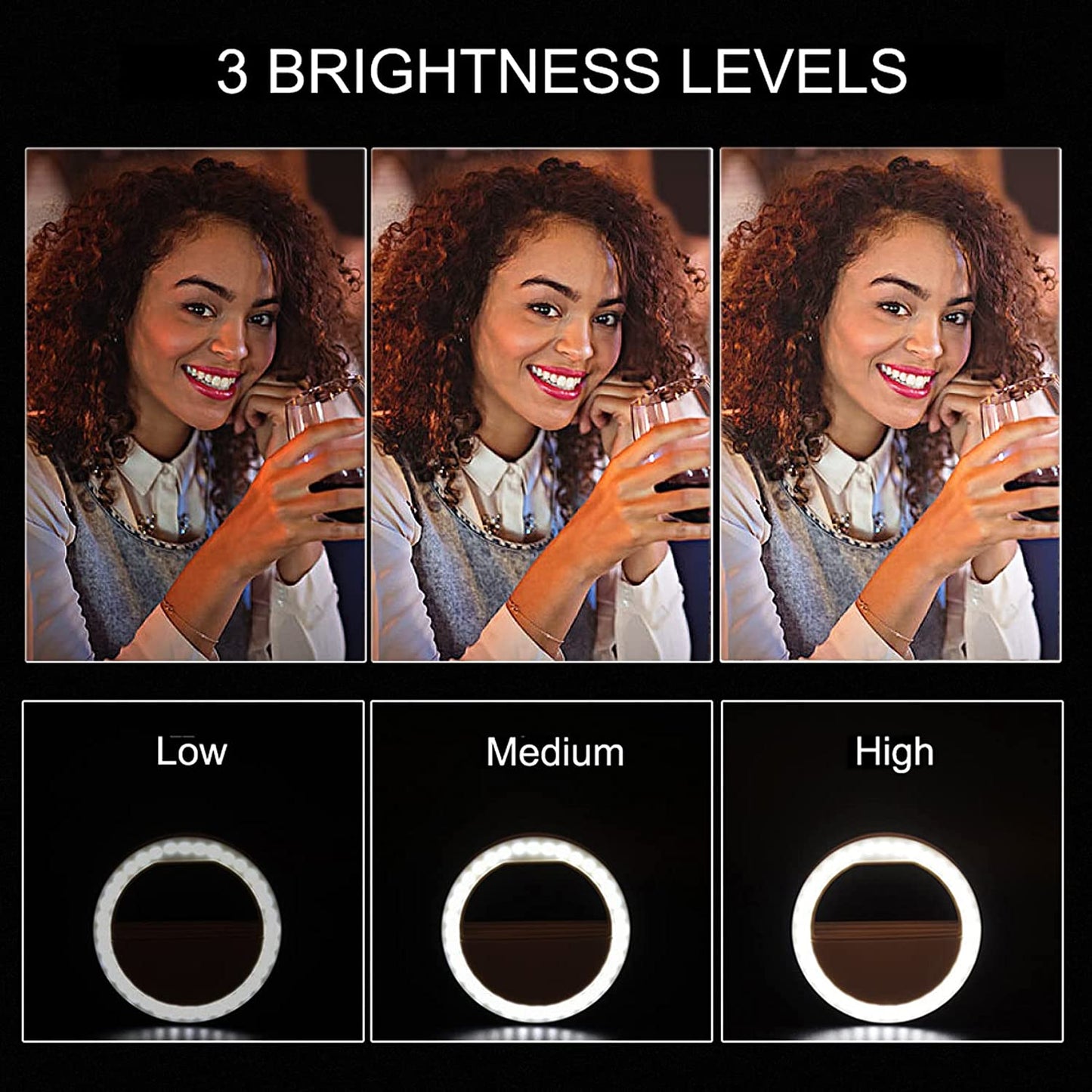 MINI ANEL LUMINOSO PARA SELFIES - SELFIE LIGHT™