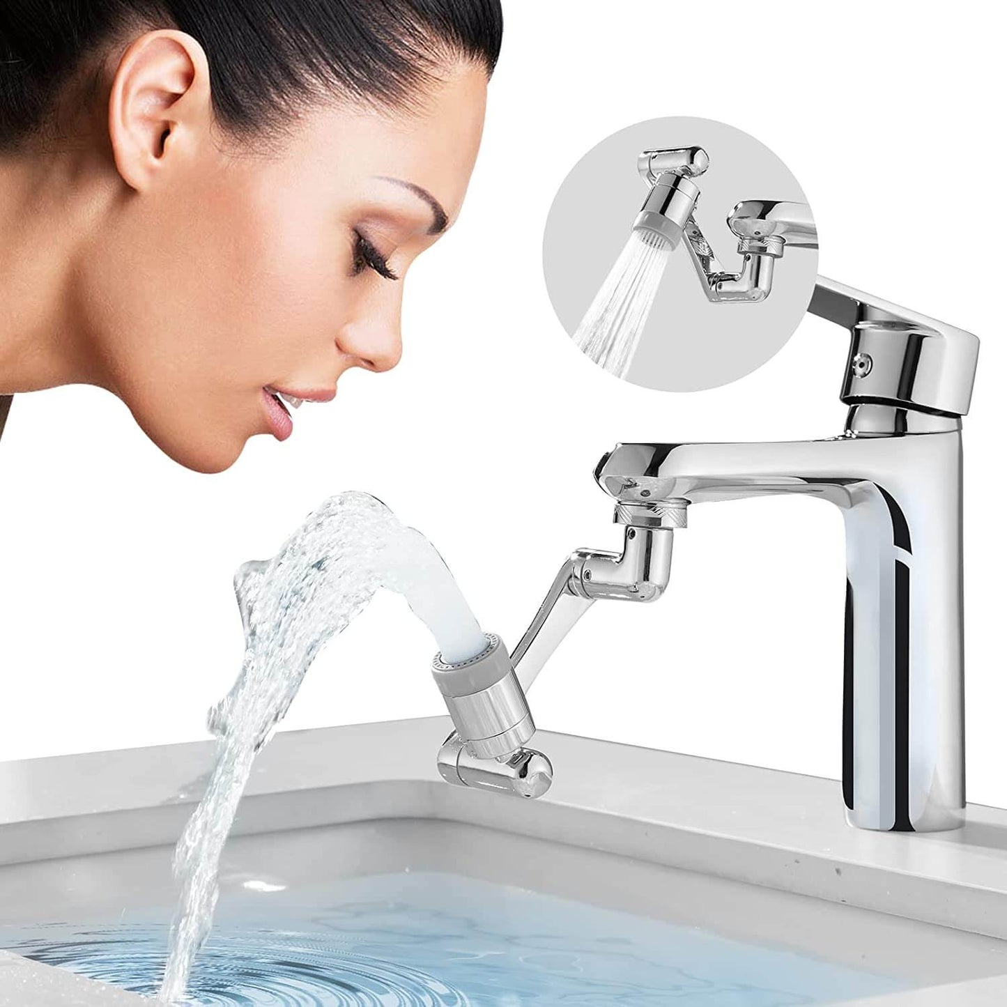 EXTENSOR DE TORNEIRA GIRATÓRIO UNIVERSAL 1080° - FLEXIFLOW™