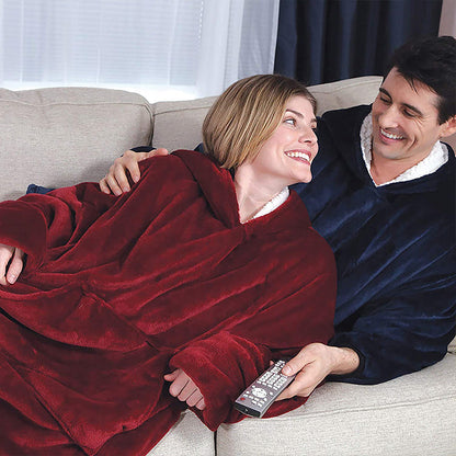CAMISOLA TÉRMICA COM CAPUZ E BOLSO PARA CASA - POLAR COAT™