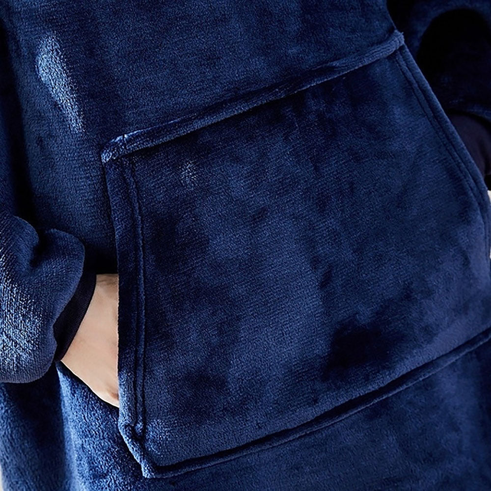 CAMISOLA TÉRMICA COM CAPUZ E BOLSO PARA CASA - POLAR COAT™