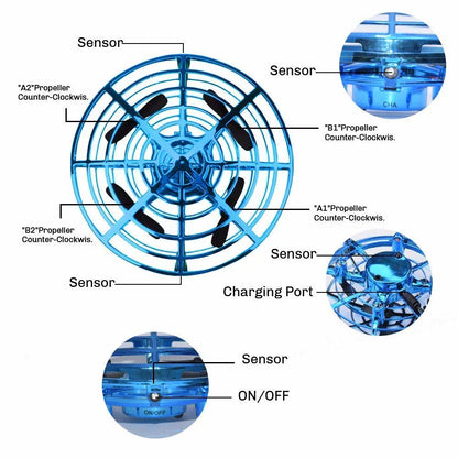 MINI DRONE COM SENSORES PARA CONTROLO MANUAL - MAGIC BALL DRONE™