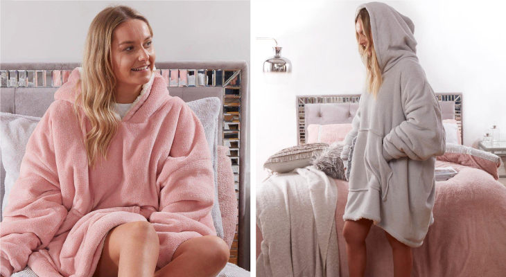 CAMISOLA TÉRMICA COM CAPUZ E BOLSO PARA CASA - POLAR COAT™
