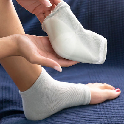 MEIAS DE GEL HIDRATANTE COM ÓLEOS NATURAIS PARA CALCANHAR - SOFTPEEL™