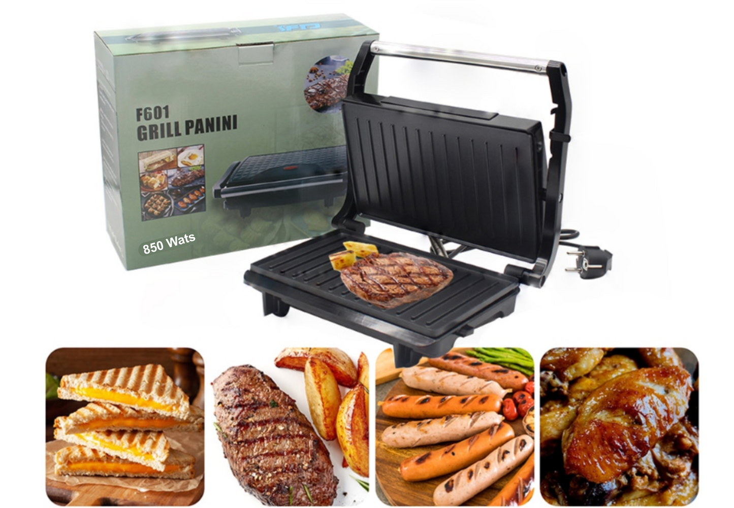 GRELHADOR ELÉCTRICO 850W - GRILLFOOD™